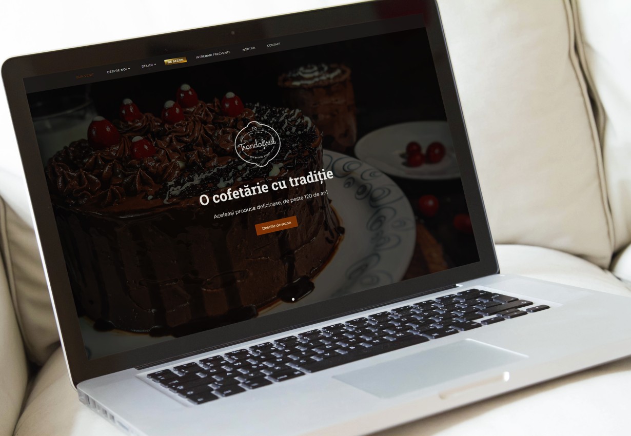 Aplicatii web - Site prezentare cofetarie cu produse
