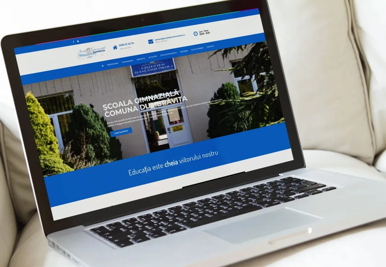 Aplicatii web - Site prezentare institutie scolara